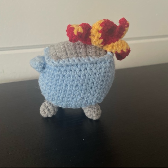 JUST IN Emotional Support Dumpster Fire Crocheted Plush Cute Funny Humor Gift - Picture 2 of 5